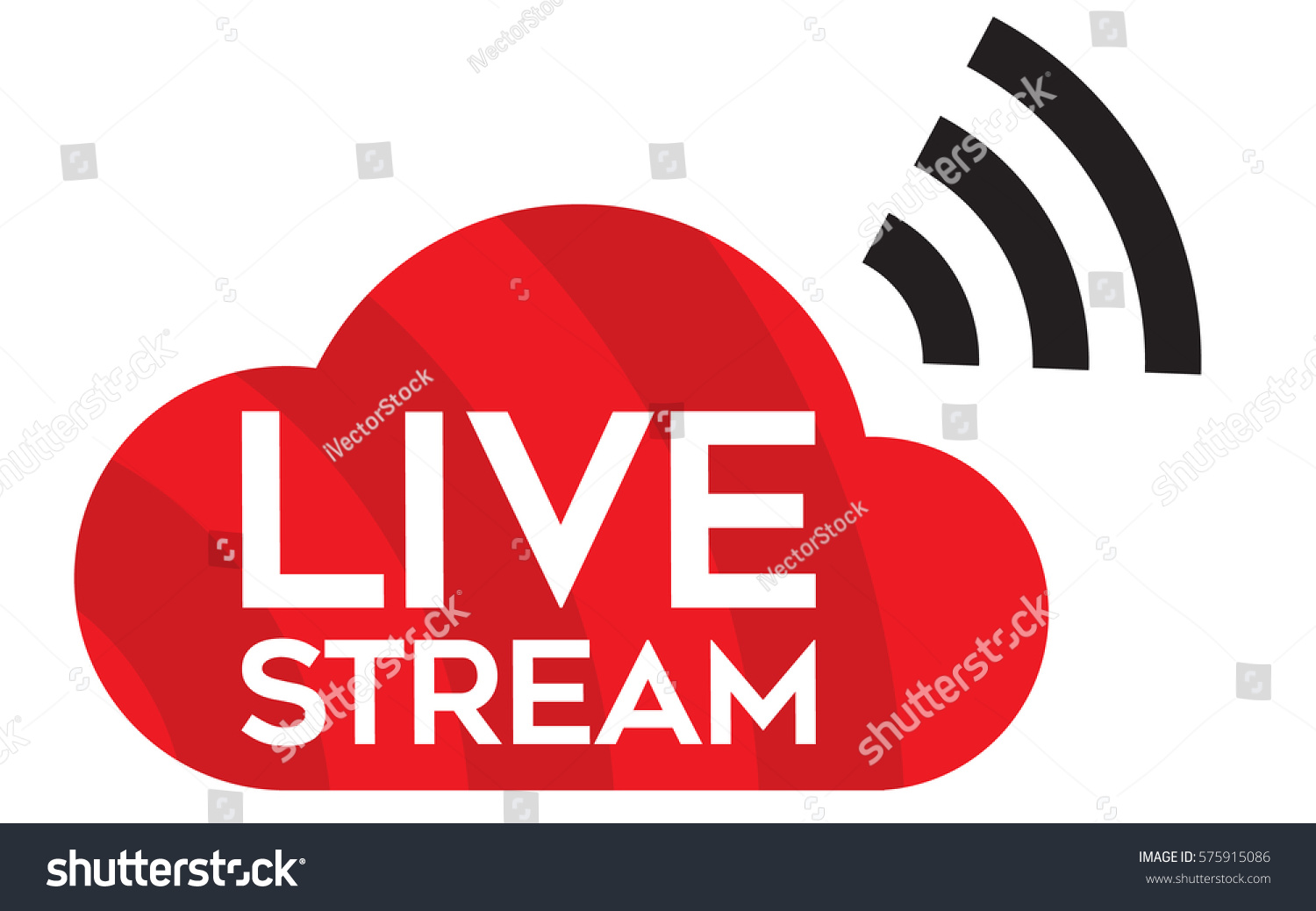 Live Stream Icon Vector Logo Button Stock Vector 575915086. 