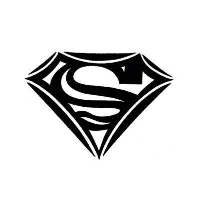 Free Superman Tattoo Black And White Download Free Superman Tattoo Black  And White png images Free ClipArts on Clipart Library