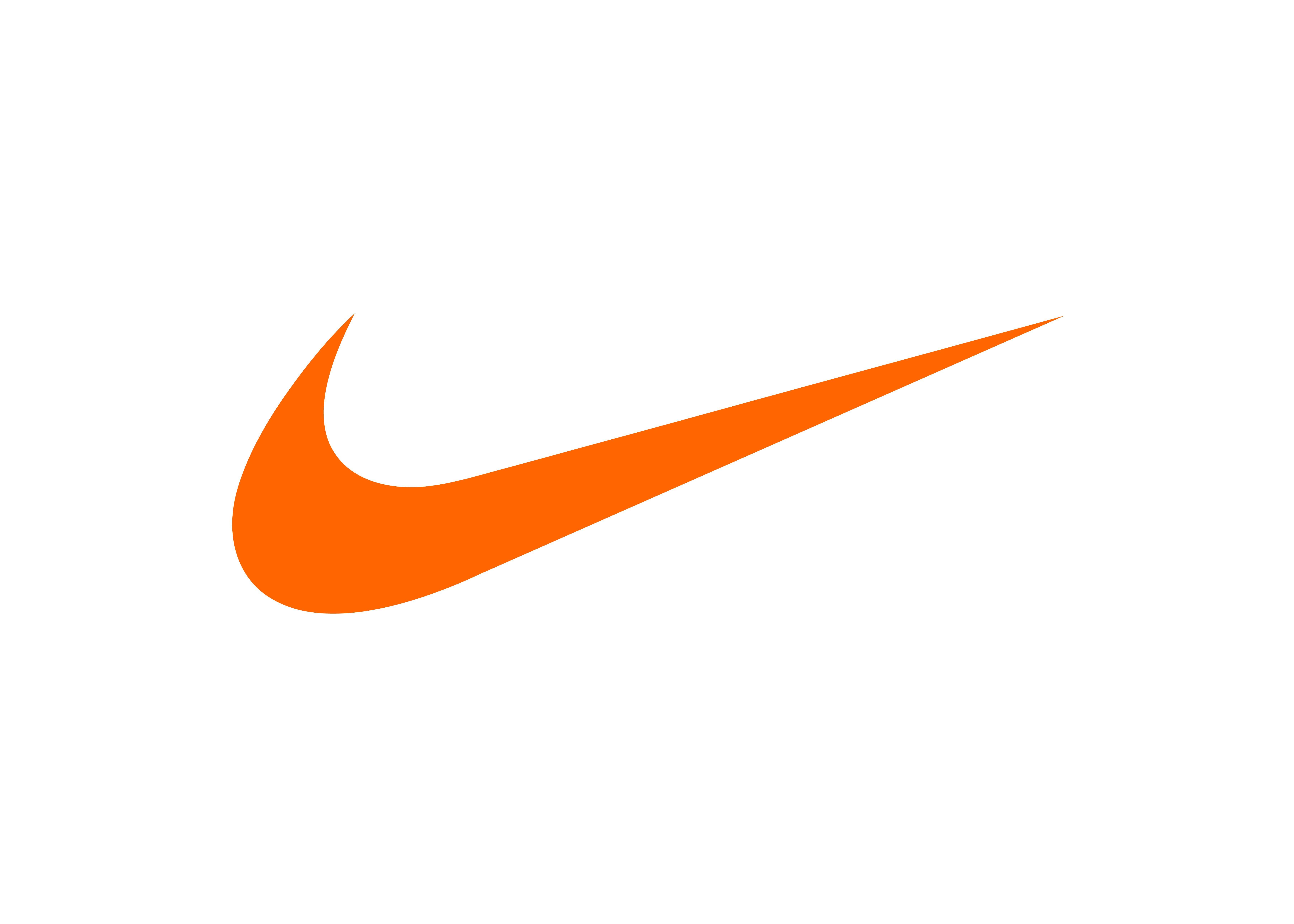Nike orange swoosh Logos