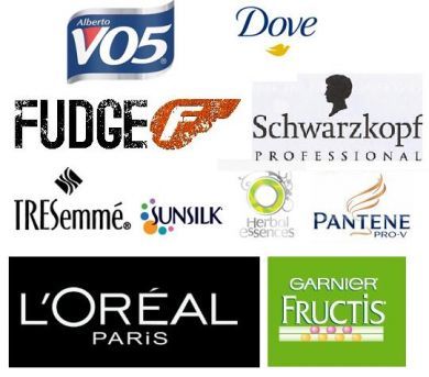 Hair products brands Logos