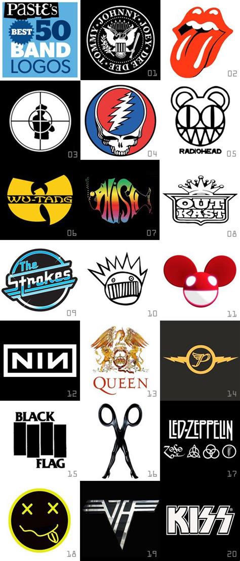 Famous Rock Band Logos
