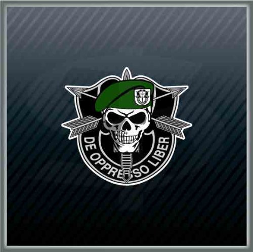 De Oppresso Liber Skull Army Green Berets Sticker 