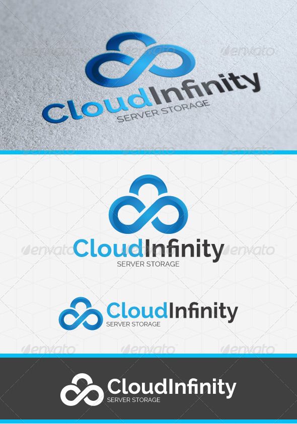 Download Free Infinity Cloud Logos PSD Mockup Template
