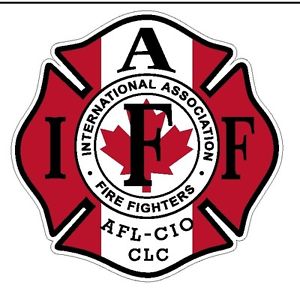4" IAFF Decal Thin Red Line Exterior Mount READ AUCTION 