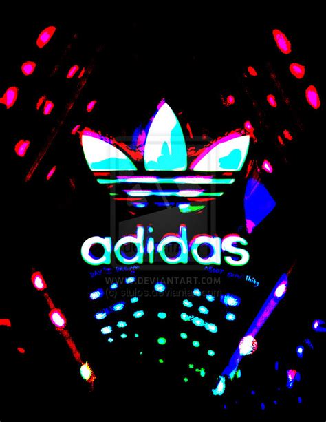 neon adidas logo