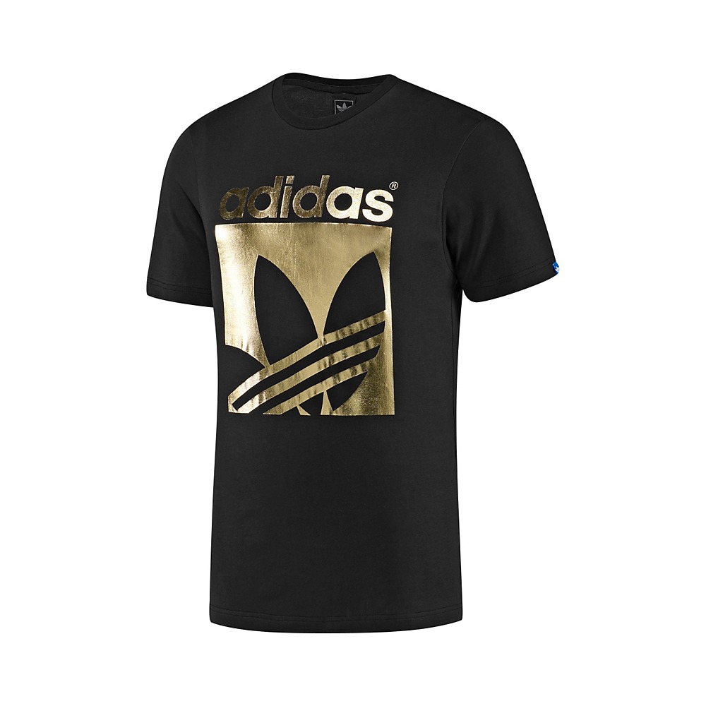 adidas shirt black and gold