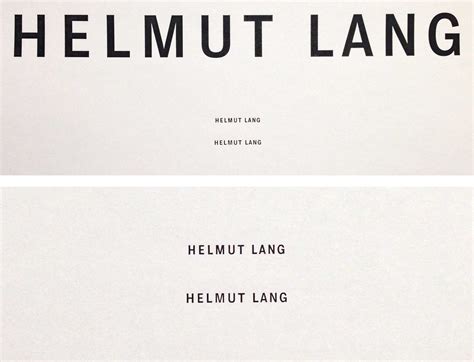 Helmut lang Logos