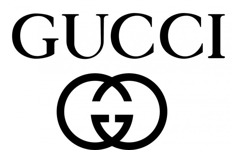 gucci black and white logo