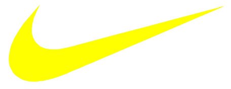yellow nike logo png