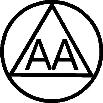 Alcoholic Anonymous symbol, AA, Vinyl decal sticker. 