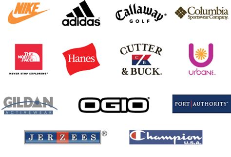 Clothing manufacturers Logos