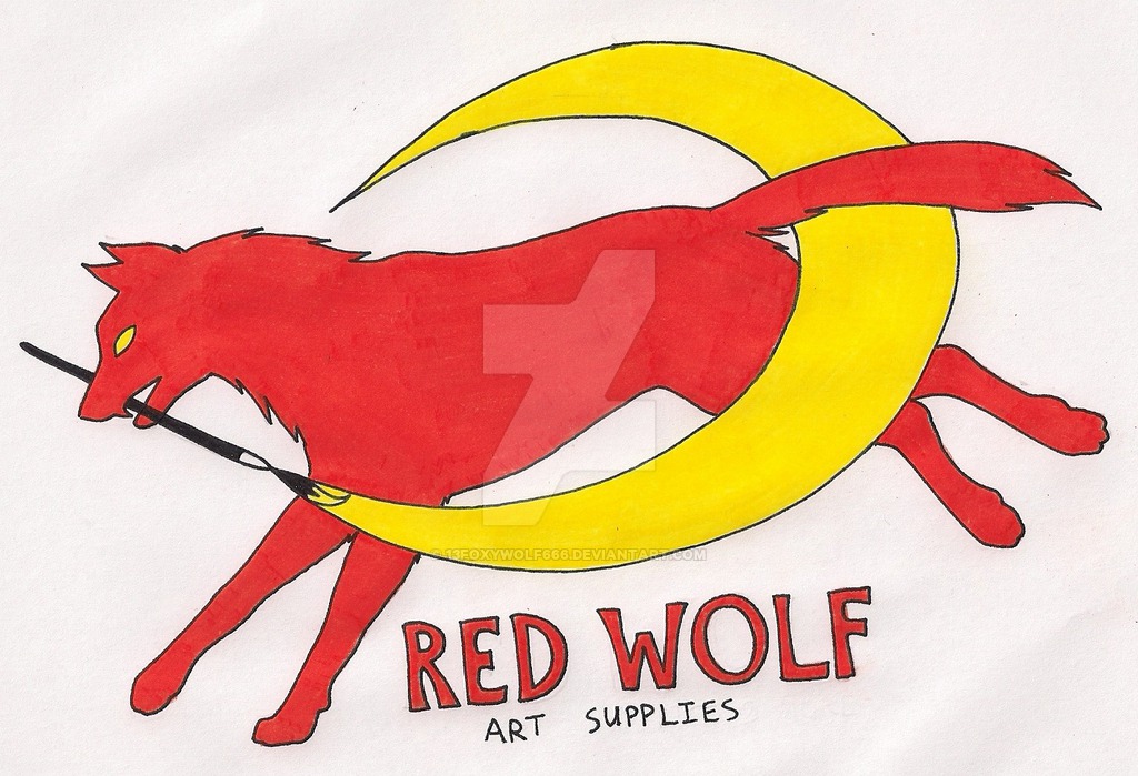 Ред вольф. 13th Century Wolf logo.