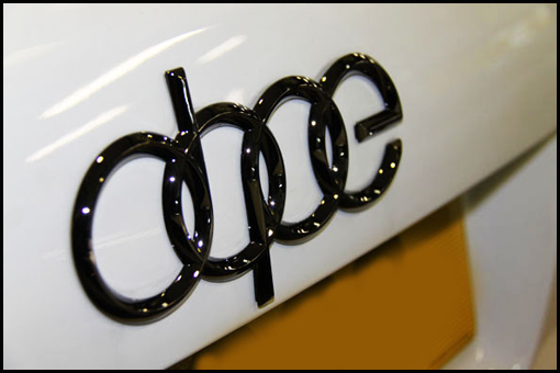 Audi Dope Emblem. 