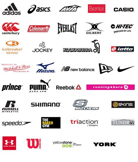 Tennis clothing brand Logos