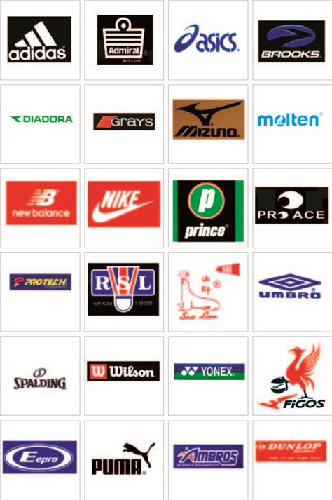 All shoe brands Logos