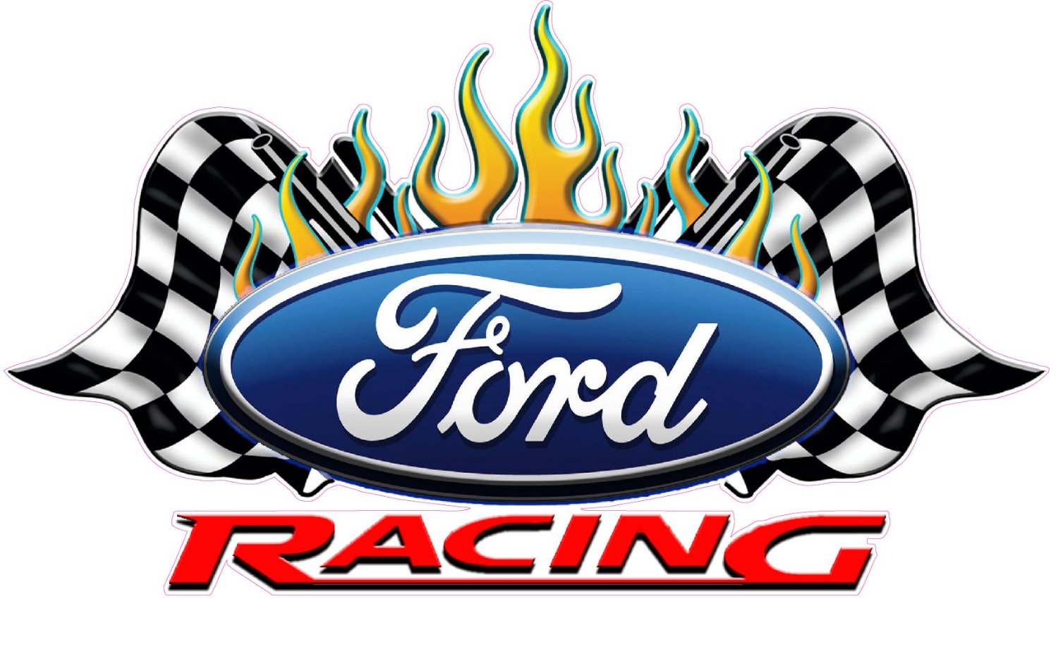 Ford Racing Script Decal 6