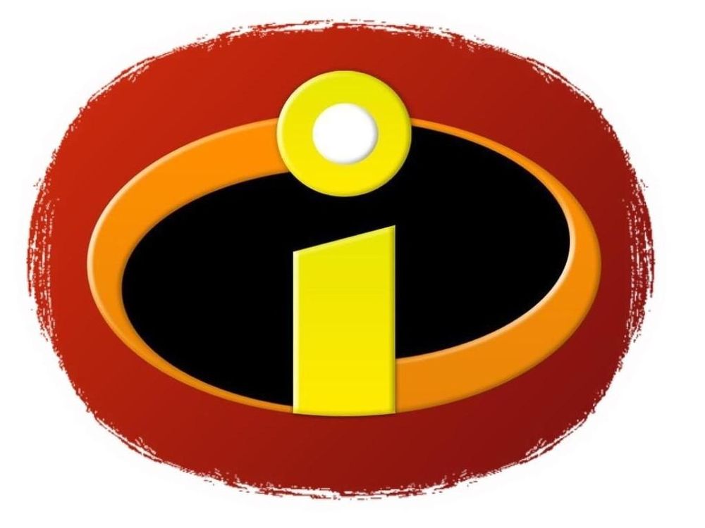 Light Dark THE INCREDIBLES LOGO iron on T-shirt Transfer A5 or A4 Large 