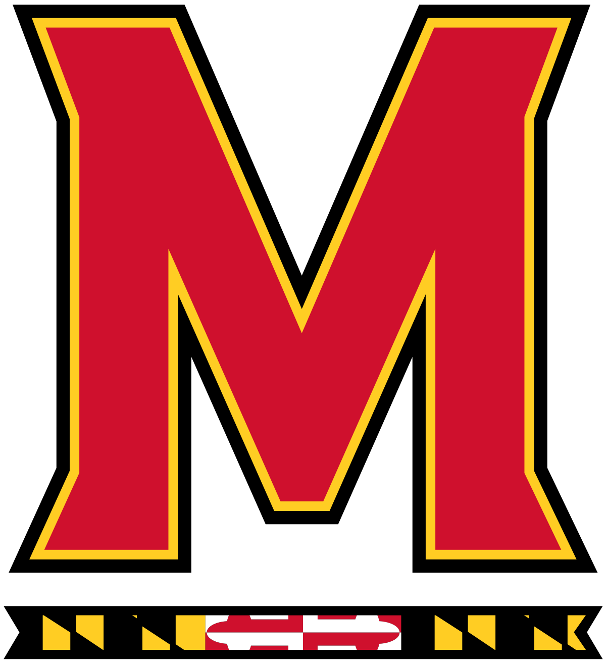 4 inch University of Maryland Terps UM Terrapins Logo Removable Wall Decal Sticker Art NCAA Home Room Decor 4 by 3 1/2 inches