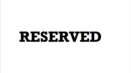 Reserved Reserved