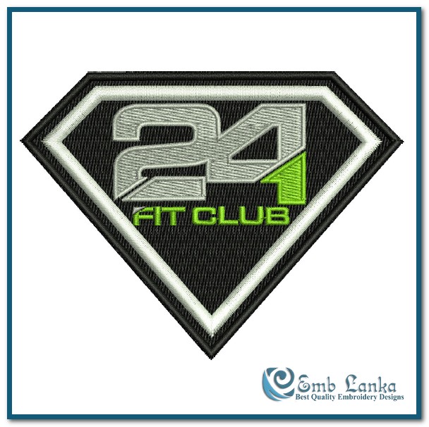Herbalife 24 Fit Club Logo 3 Embroidery Design, Emblanka.com. emblanka.com....
