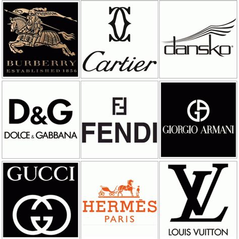 Popular clothing brand Logos