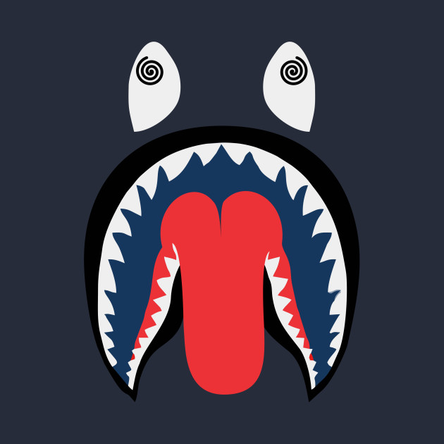 Bape Shark Logos - blue shark hoodie template roblox