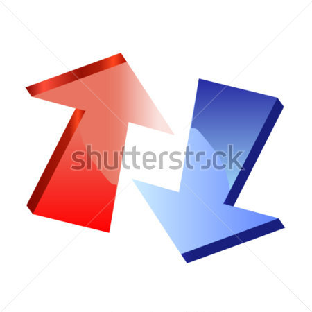 Blue and red arrow Logos