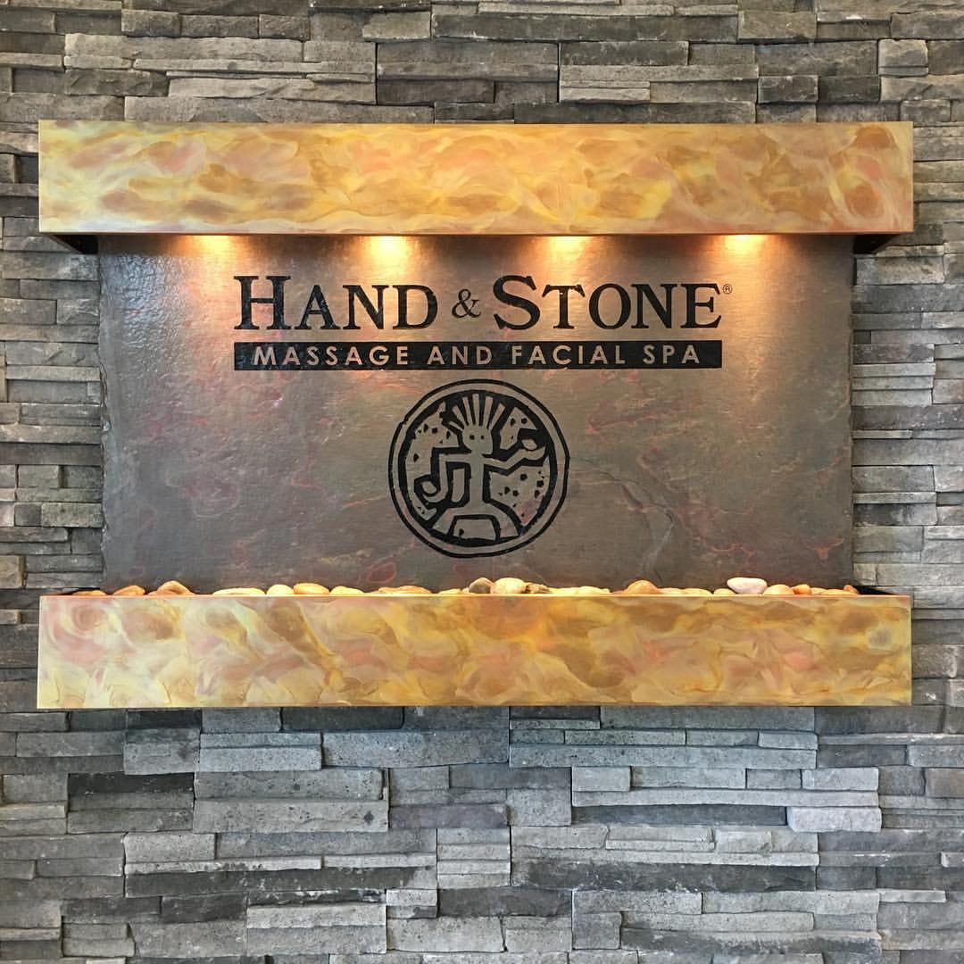 Hand and stone. 