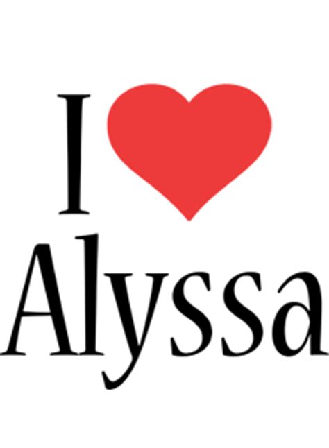 Alyssa Logo, Name Logo Generator, Kiddo, I Love,, s. helpful non helpful. t...