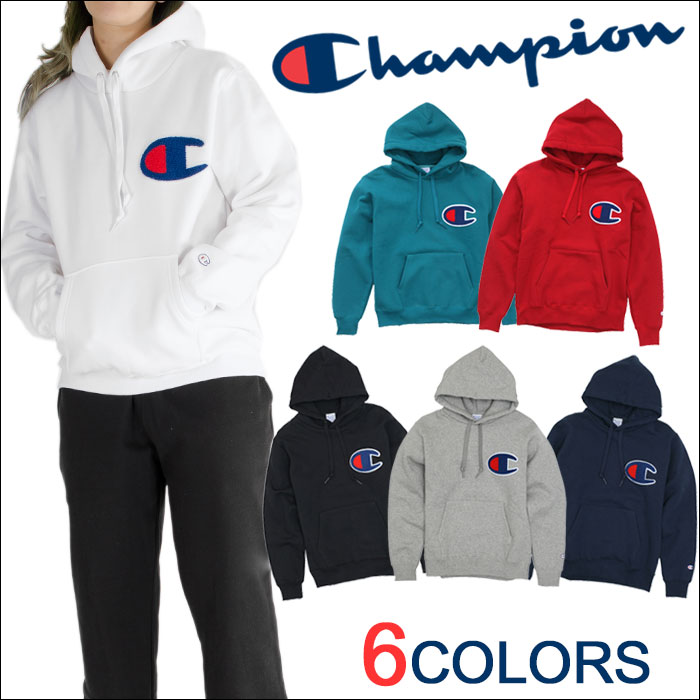 champion hoodie large logo