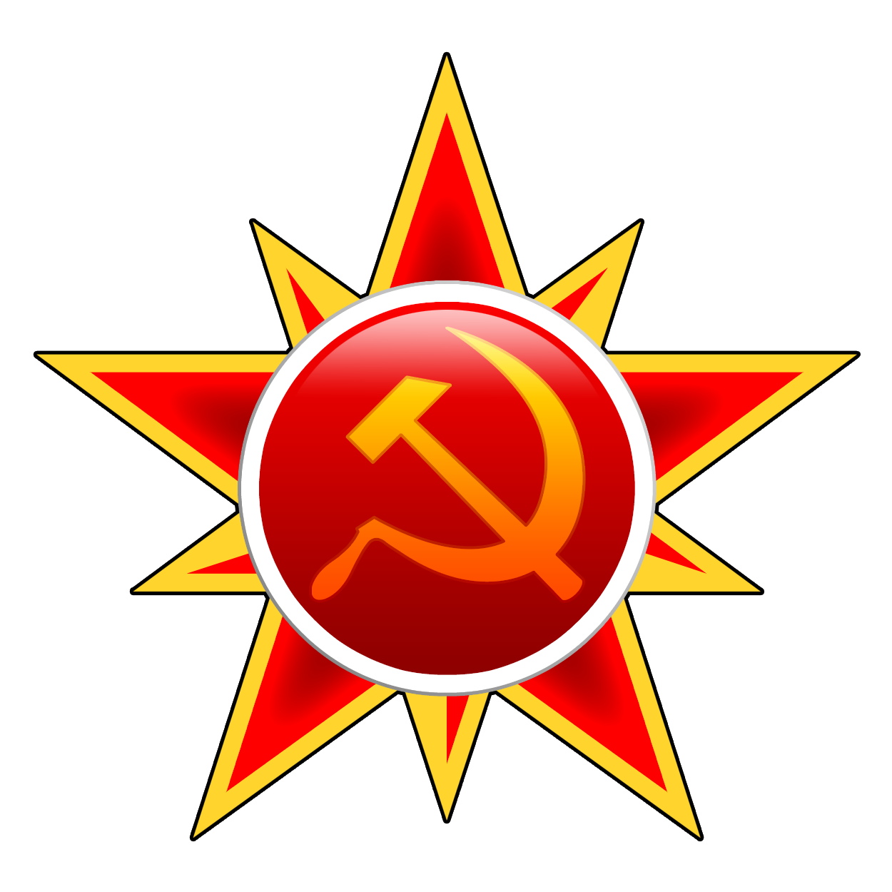 Эмодзи серпа. Красная звезда. Советская звезда. Коммунистическая звезда. Звезда серп и молот.