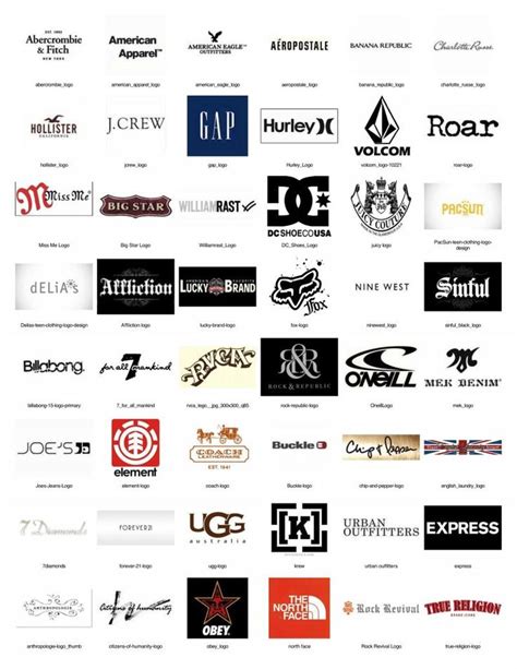 Men's clothing brand Logos