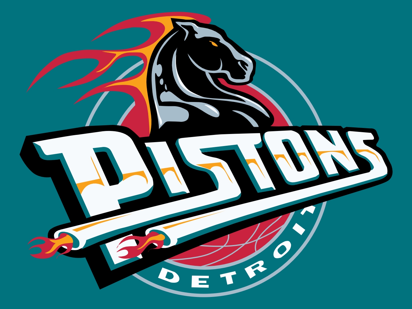 Detroit pistons old Logos