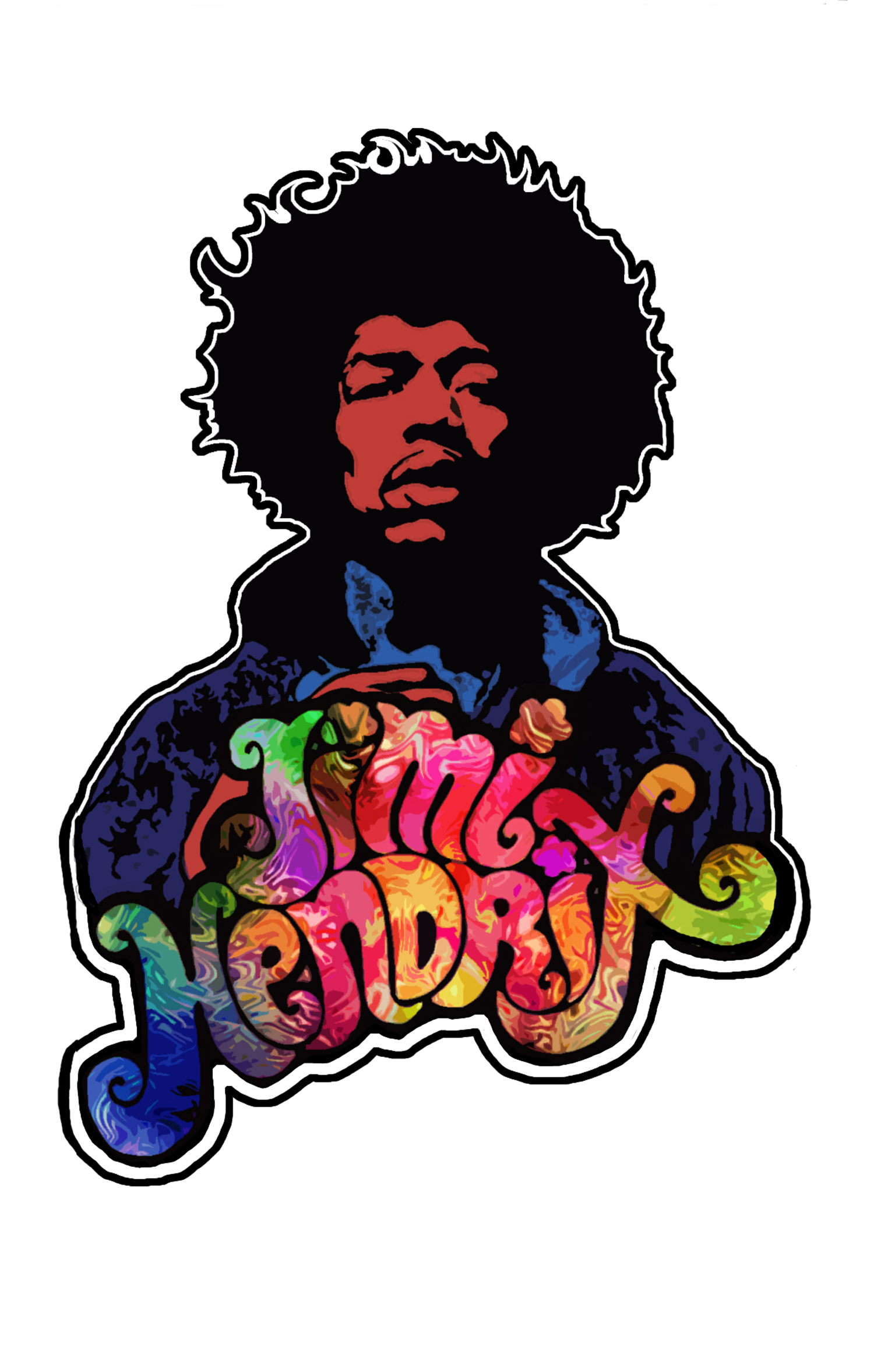 Newest For Outline Jimi Hendrix Drawing Barnes Family
