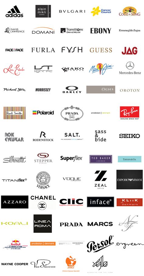 Glasses brands Logos