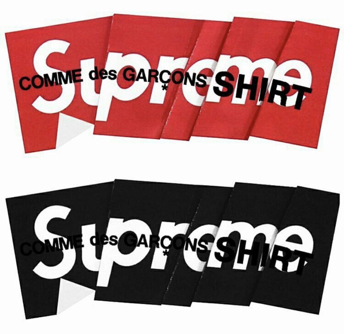 Cdg supreme box Logos