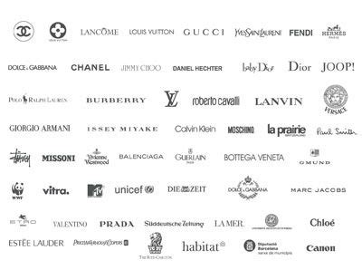 Luxury clothing brand Logos