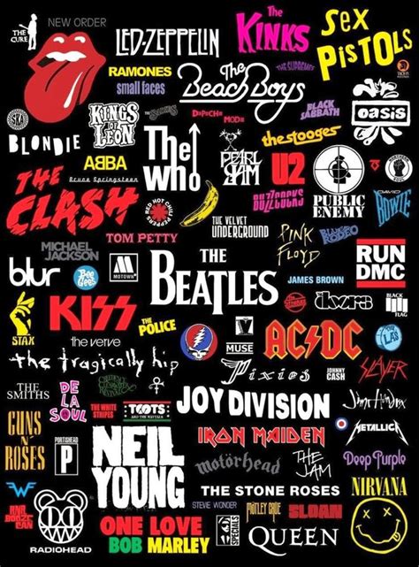 Famous Rock Band Logos