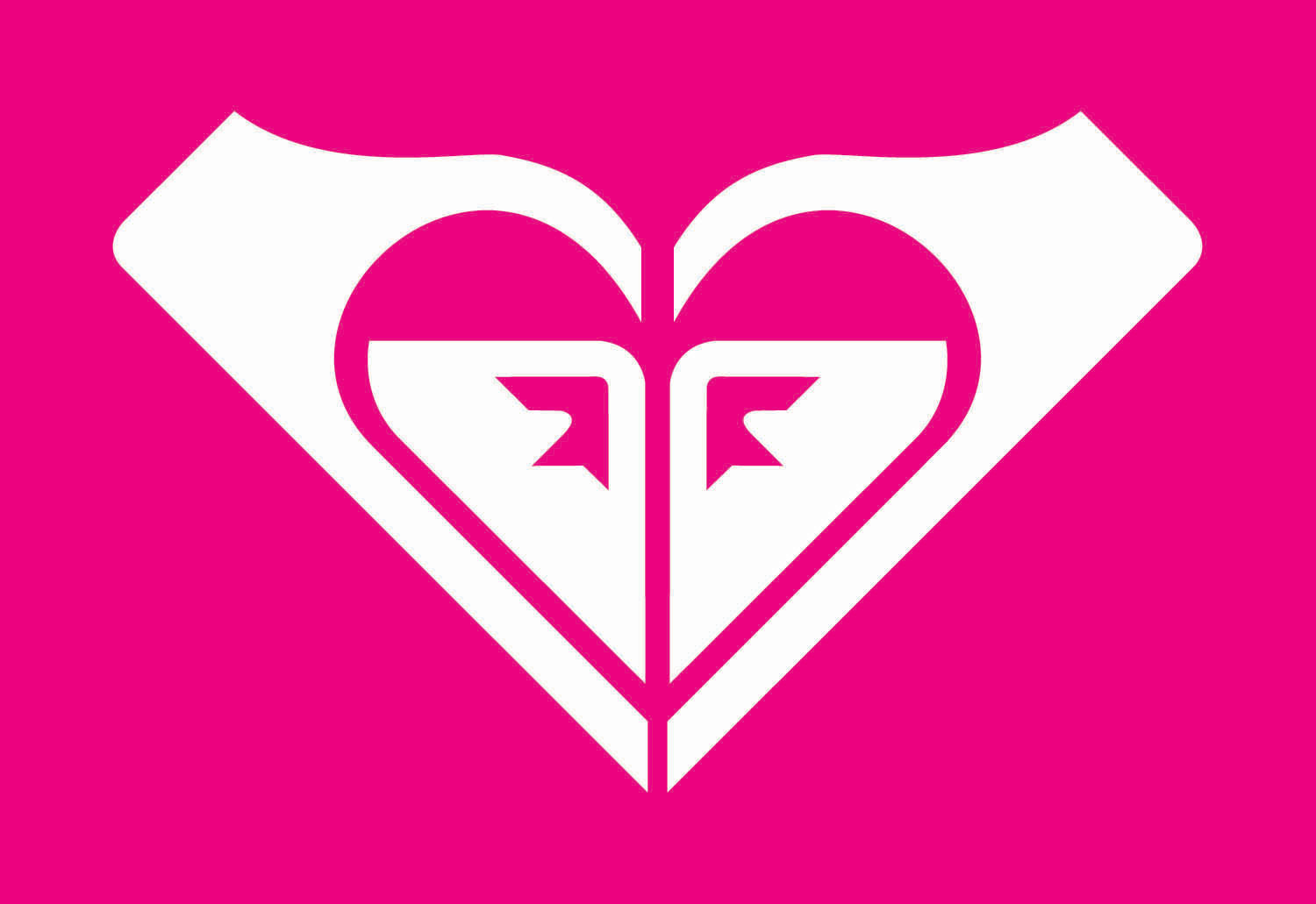 Roxy white logo with pink flower sticker 