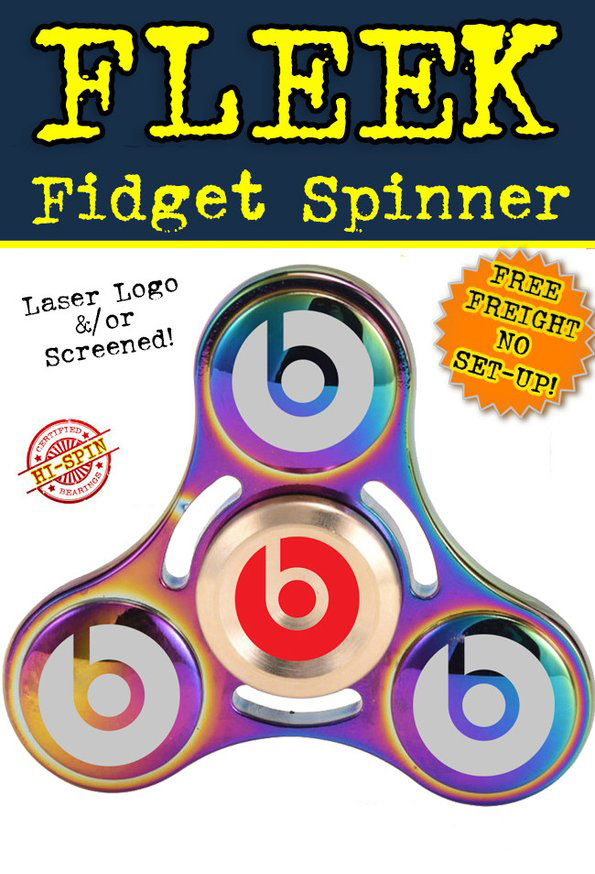 Fidget spinner with Logos