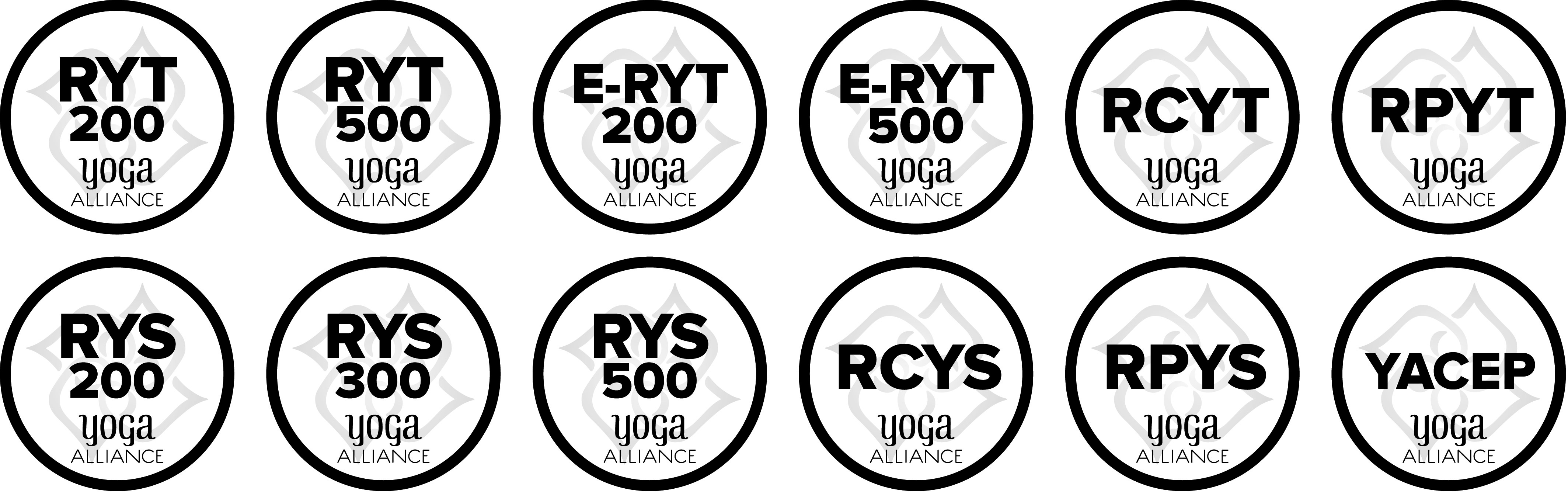 Yoga alliance ryt Logos