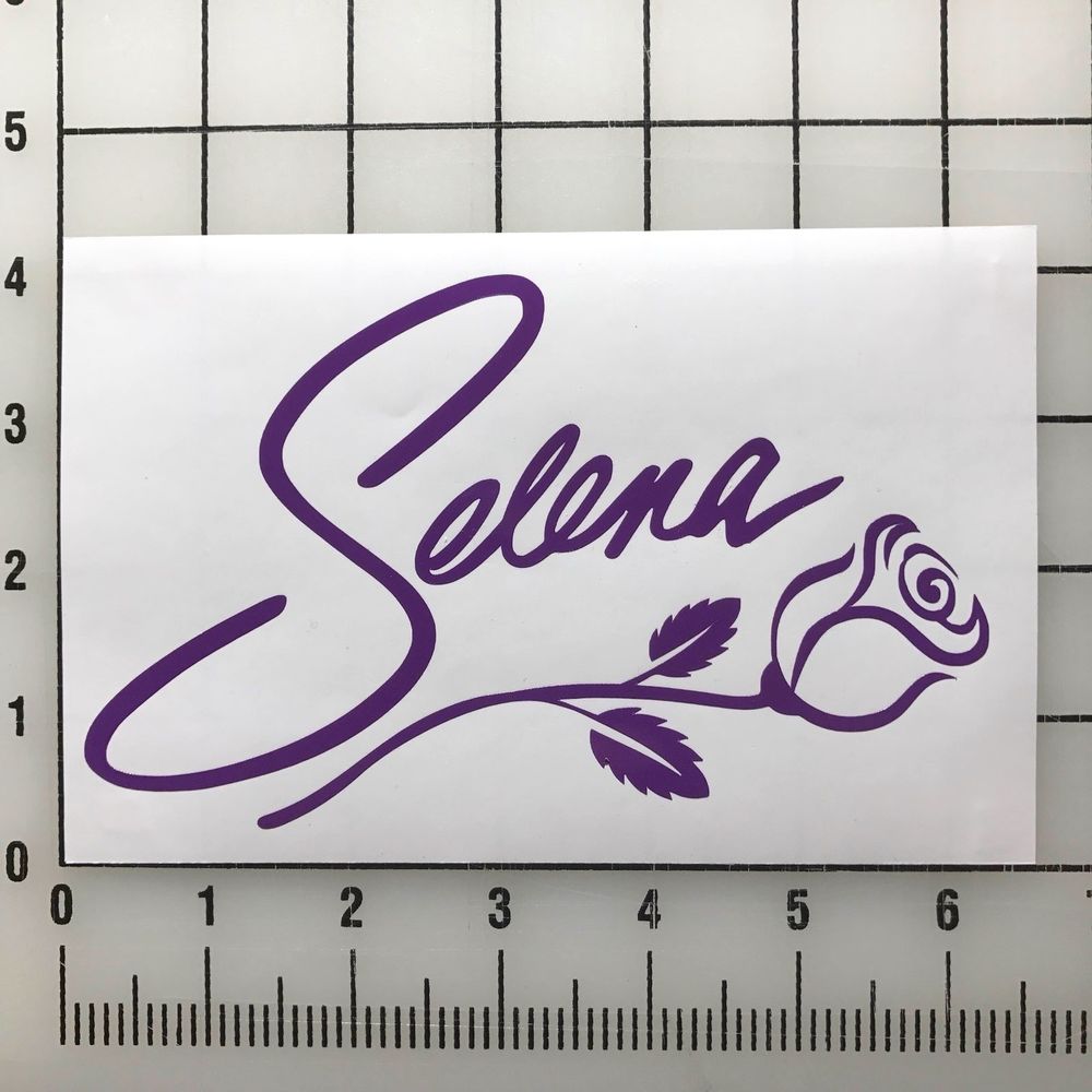 Selena Quintanilla Signature Logo Vinyl decal sticker GOLD.