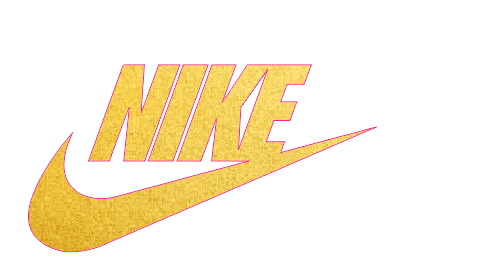 Gold nike Logos