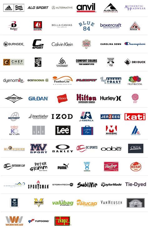 T Shirt Company Logos