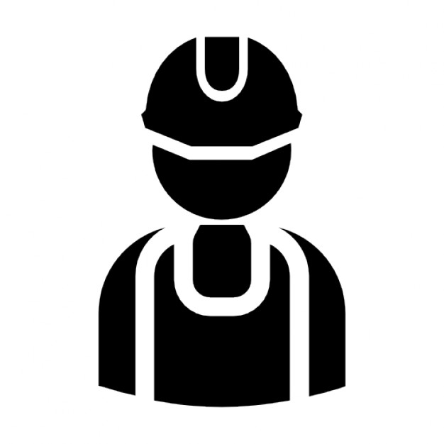 Handy man worker silhouette Icons, Download. 