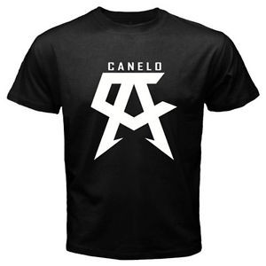 Saul Alvarez Canelo Logo Boxing Champ Men's Black T Shirt. 